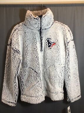 Houston Texans NFL G-III Team Apparel L Women's Quarter-Zip Sherpa Jacket